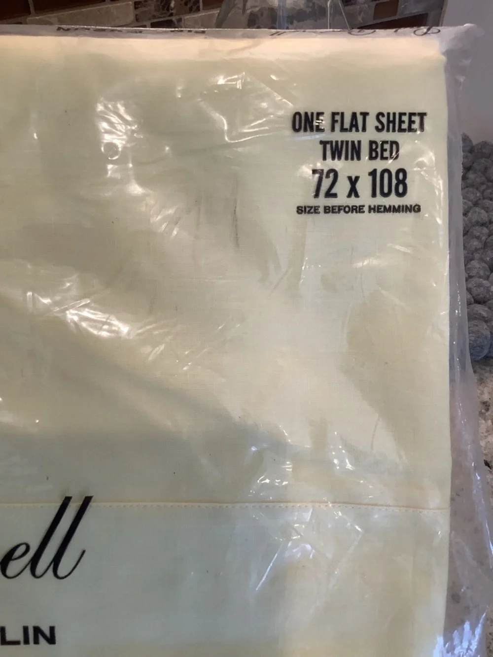 Vintage Yellow Fine Muslin Twin Flat Sheet by Lady Pepperell